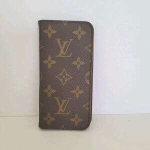 Authentic Louis Vuitton LV Monogram Folio iPhone X Case Brown Phone Case
